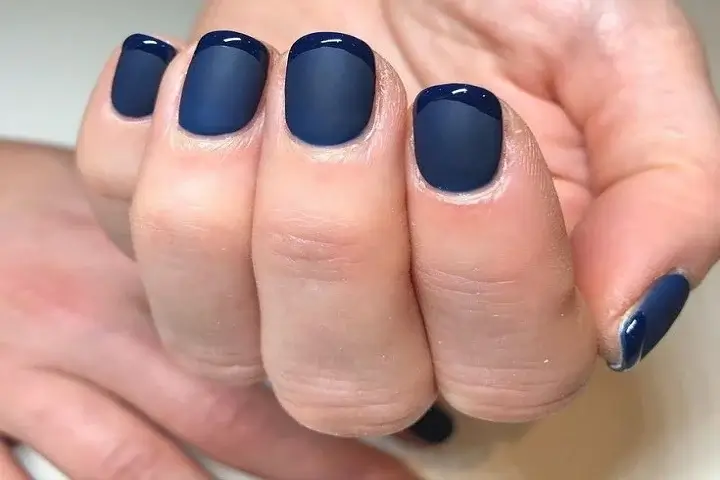 طرح ناخن آبی